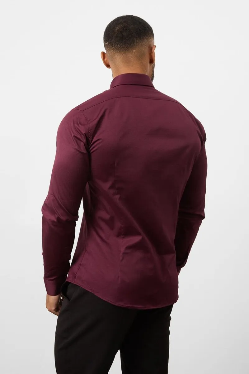Muscle Fit Signature Shirt 2.0 in Burgundy