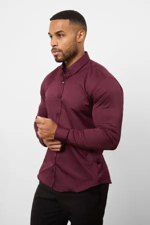 Muscle Fit Signature Shirt 2.0 in Burgundy