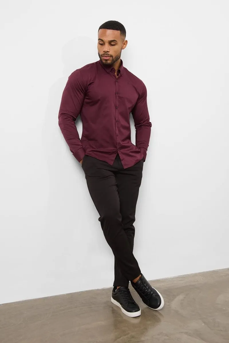 Muscle Fit Signature Shirt 2.0 in Burgundy