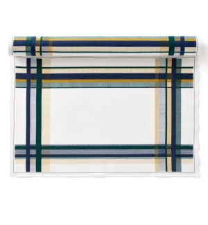 [MY DRAP] White Plaid Cotton place mat 6 Units