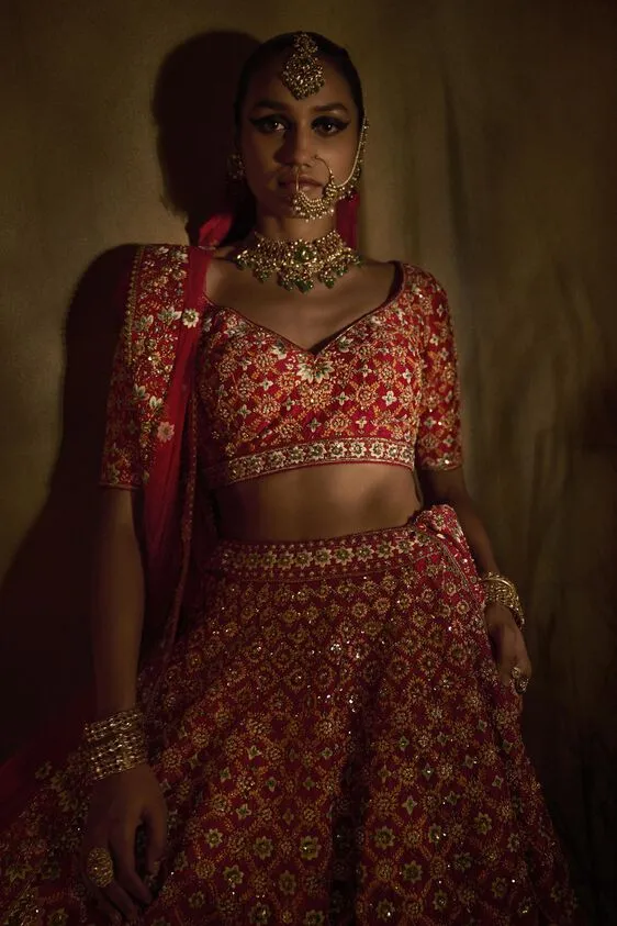 NAKSHATRAM LEHENGA - RED