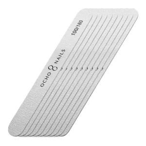 Ocho Nails Straight Slim Nail File 100/180 10pcs