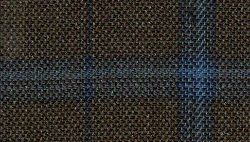 Olive - Blue Pattern