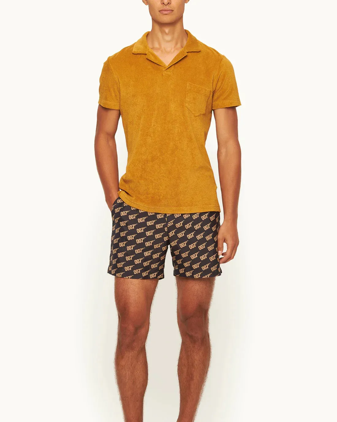 Orlebar Brown 007 Terry Knitted Polo- Gold