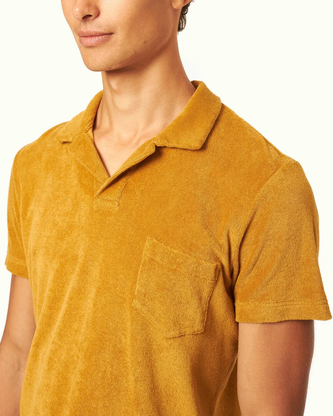 Orlebar Brown 007 Terry Knitted Polo- Gold