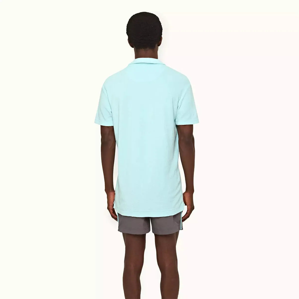 Orlebar Brown - Terry Towelling Polo in Clear Sky