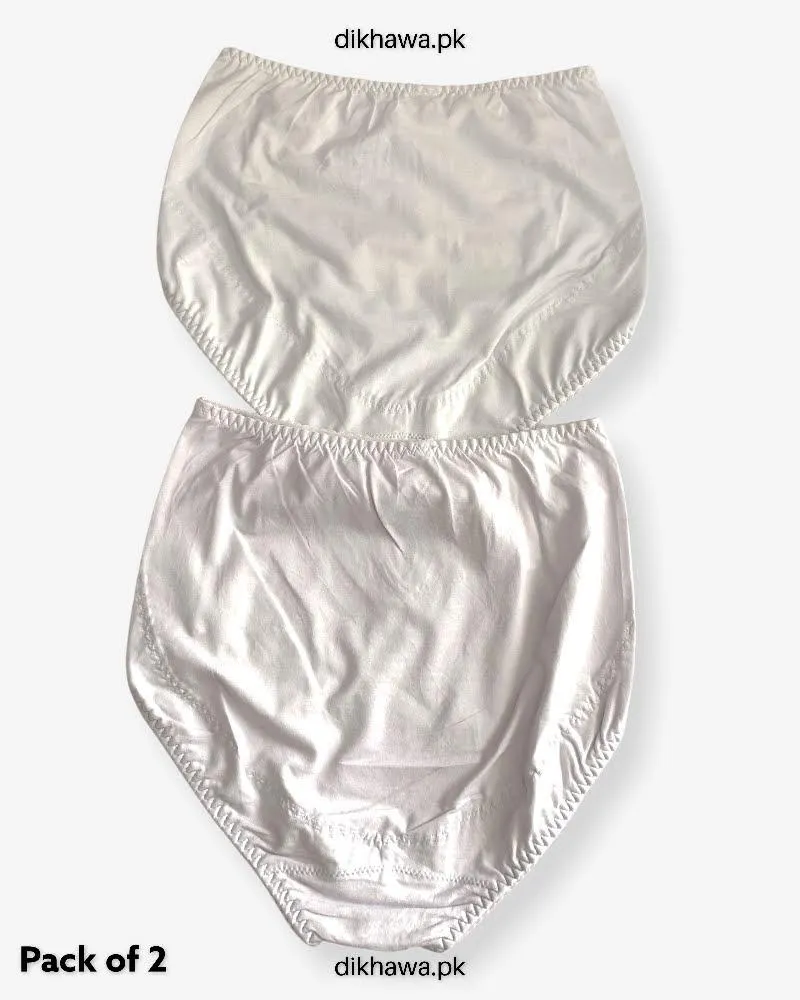 Pack of 2 Imported Stocklot Branded Cotton Panty Stretchable Cotton Lace Panty 2021