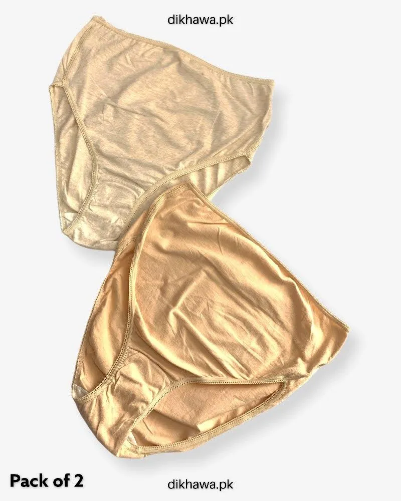 Pack of 2 Imported Stocklot Branded Cotton Panty Stretchable Cotton Lace Panty 2021