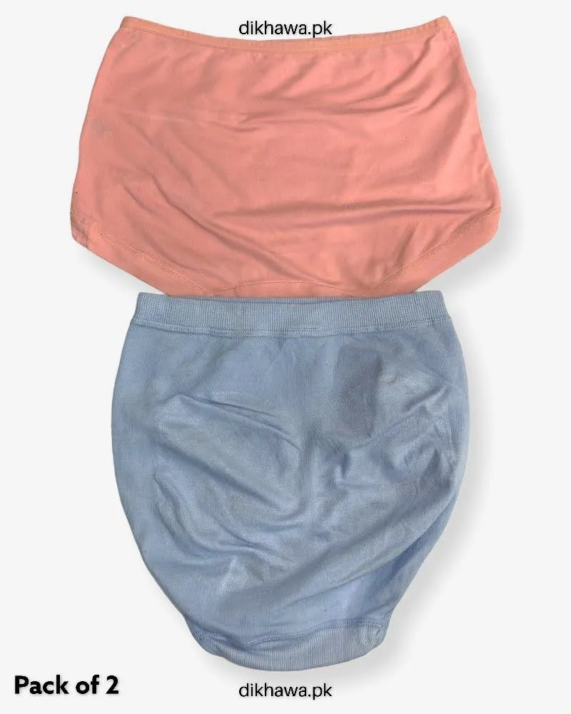Pack of 2 Imported Stocklot Branded Cotton Panty Stretchable Cotton Lace Panty 2021
