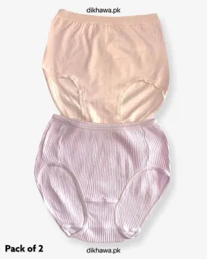 Pack of 2 Imported Stocklot Branded Cotton Panty Stretchable Cotton Lace Panty 2021