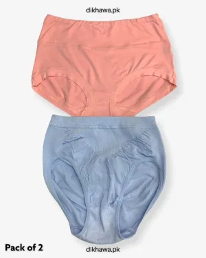 Pack of 2 Imported Stocklot Branded Cotton Panty Stretchable Cotton Lace Panty 2021