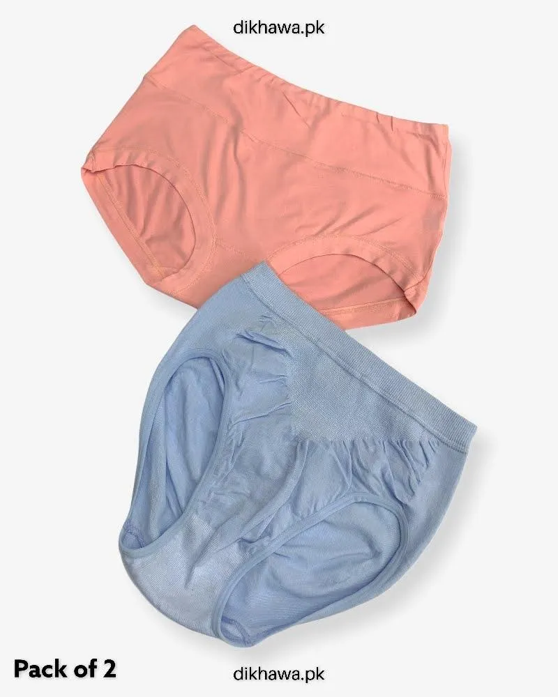 Pack of 2 Imported Stocklot Branded Cotton Panty Stretchable Cotton Lace Panty 2021