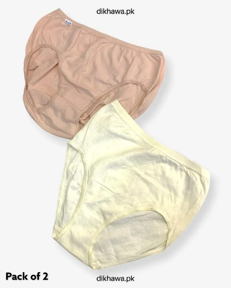 Pack of 2 Imported Stocklot Branded Cotton Panty Stretchable Cotton Lace Panty 2021