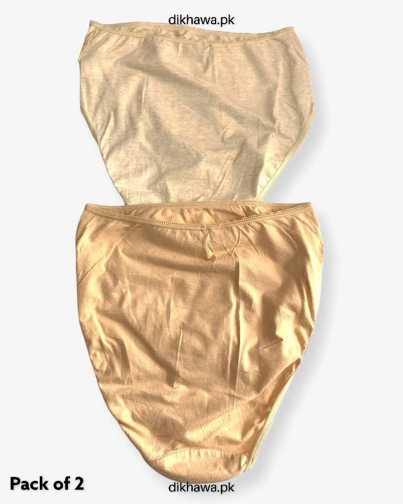Pack of 2 Imported Stocklot Branded Cotton Panty Stretchable Cotton Lace Panty 2021