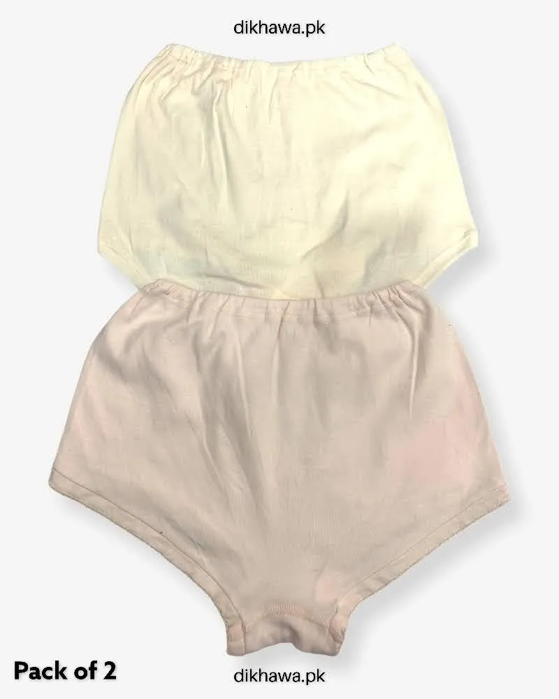 Pack of 2 Imported Stocklot Branded Cotton Panty Stretchable Cotton Panty 2021