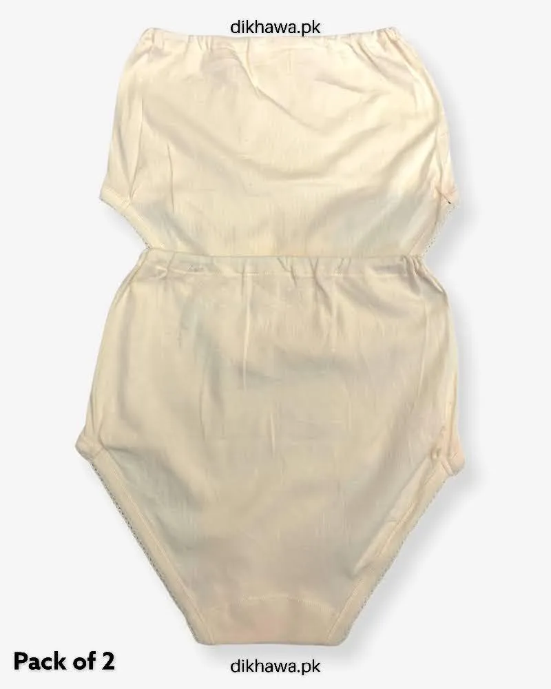 Pack of 2 Imported Stocklot Branded Cotton Panty Stretchable Cotton Panty 2021