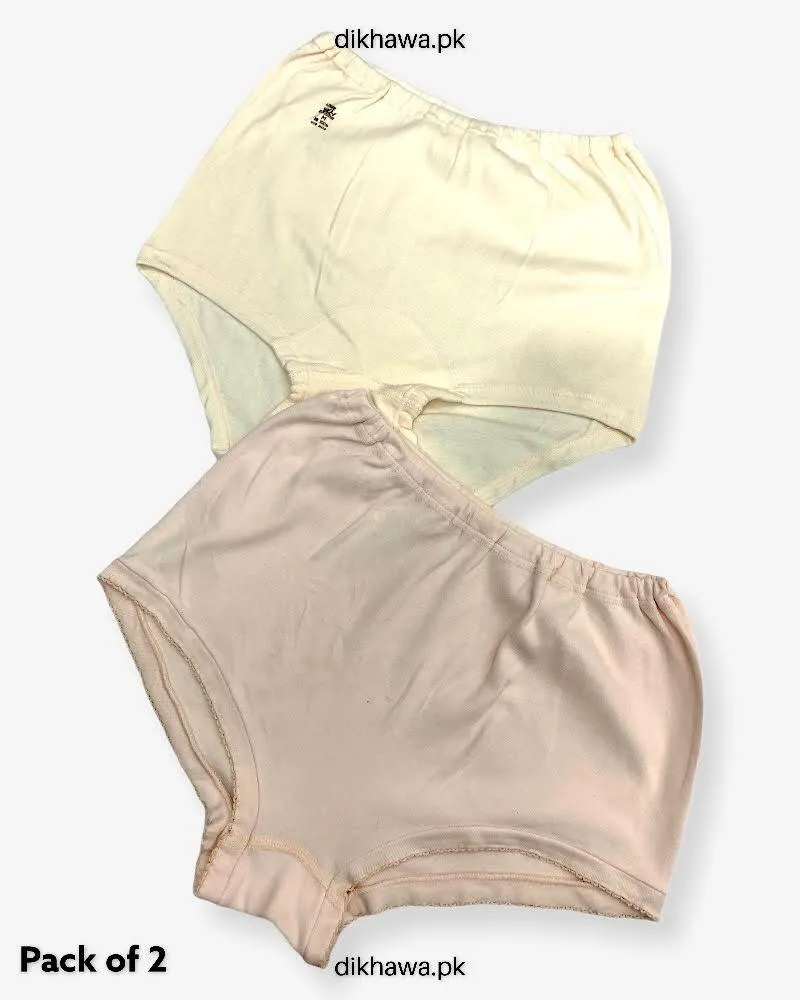 Pack of 2 Imported Stocklot Branded Cotton Panty Stretchable Cotton Panty 2021
