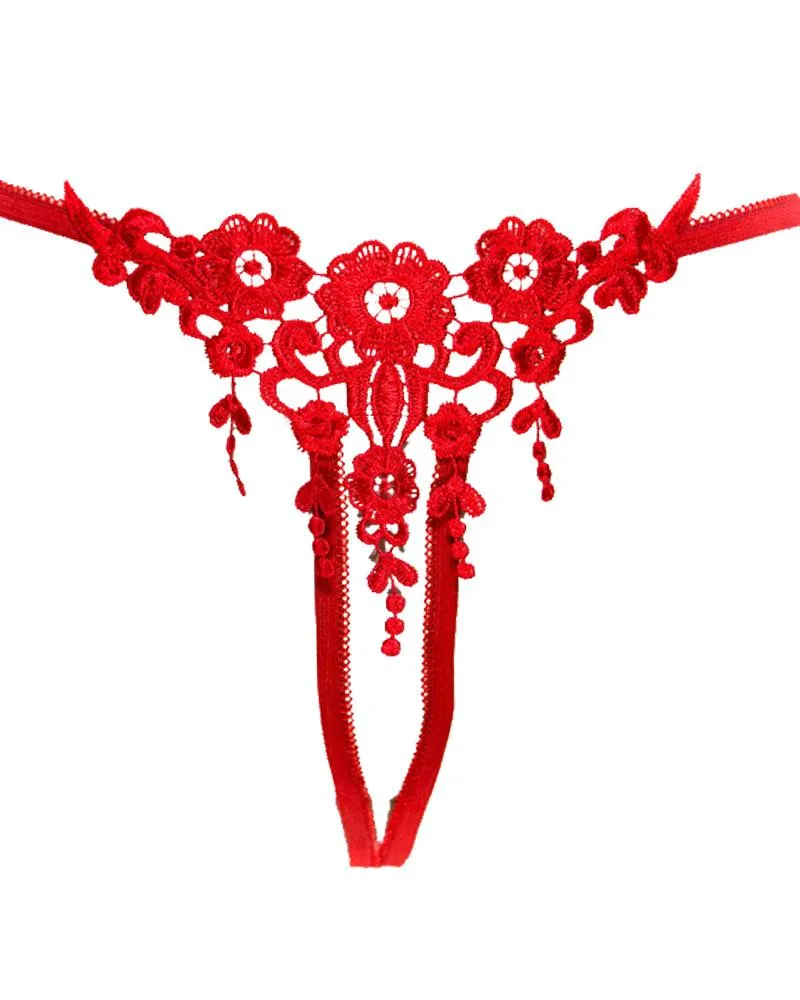 Pack of 4 - 2018 New Sexy Lingerie Women Fashion Transparent Panties Ladies - Lace Sexy Thong