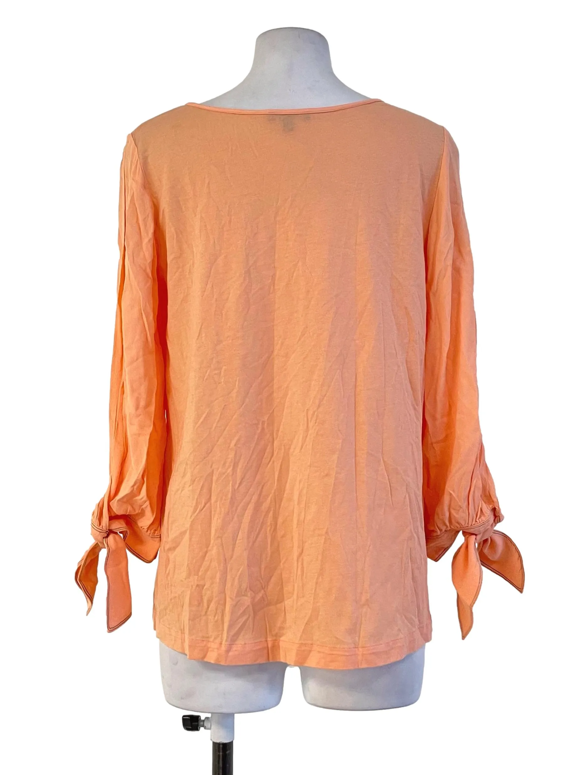 Pastel Orange Tie-Knot Top
