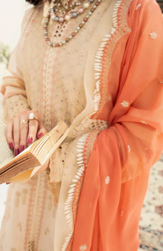 Peach Embroidered Pakistani Salwar Kameez Dupatta Party Dress