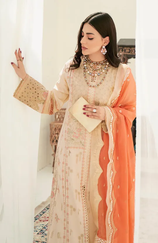 Peach Embroidered Pakistani Salwar Kameez Dupatta Party Dress