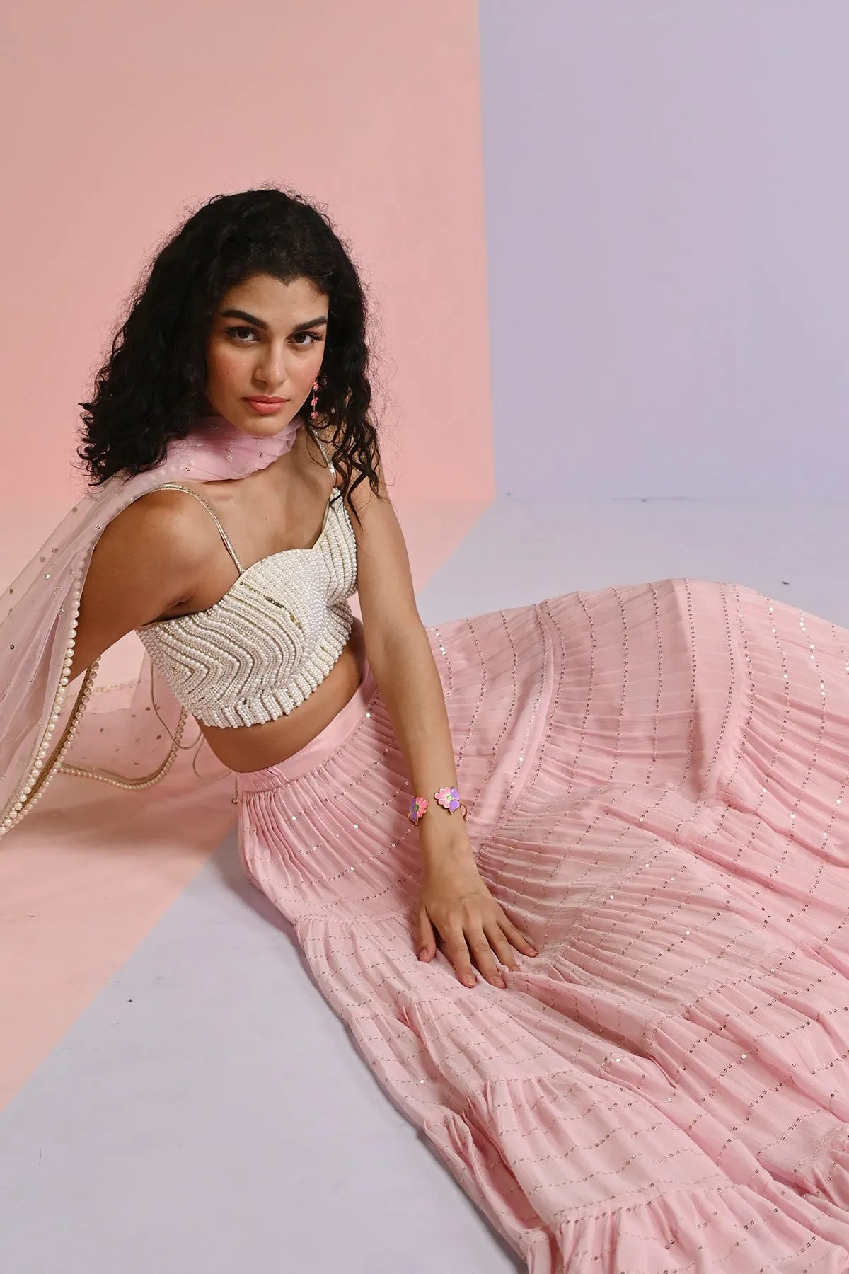 PEARL FRILL SET