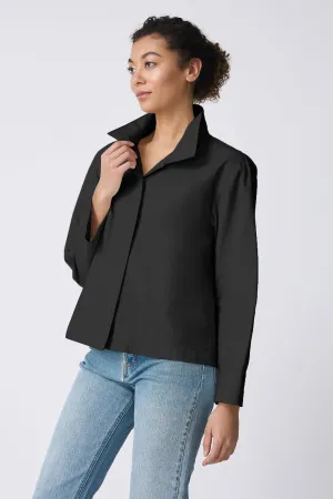 Peggy Shirt Jacket - Black Broadcloth