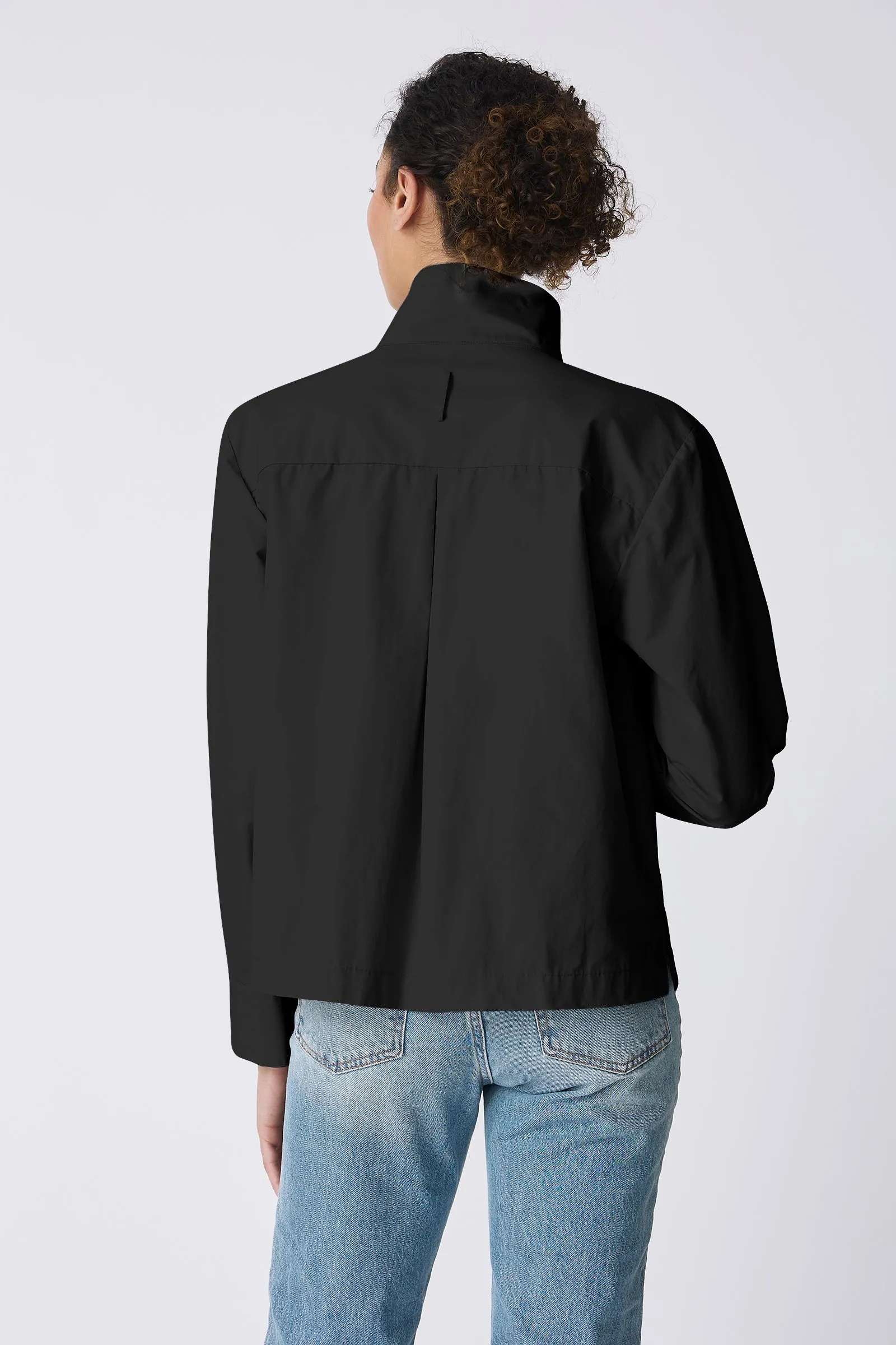 Peggy Shirt Jacket - Black Broadcloth