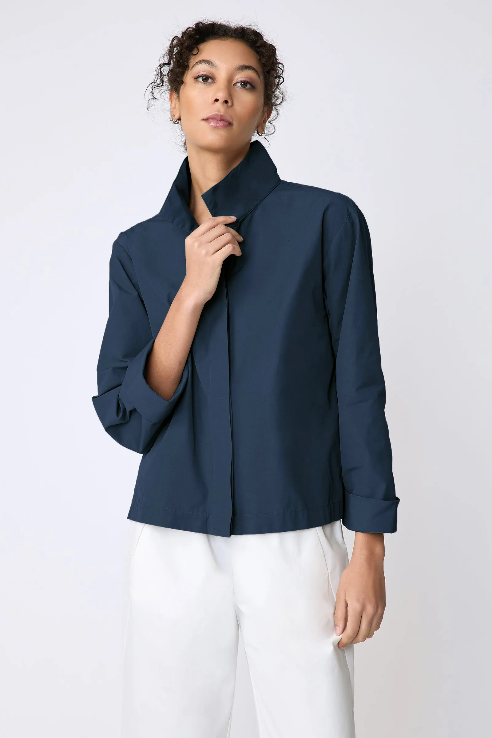Peggy Shirt Jacket - Summer Navy Broadcloth