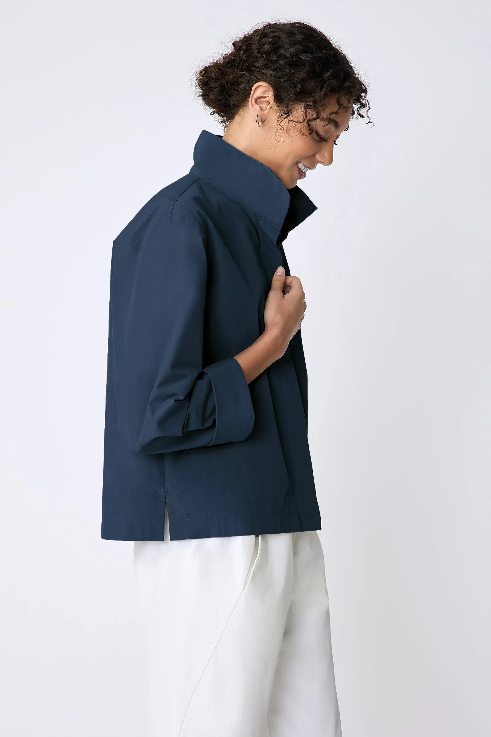Peggy Shirt Jacket - Summer Navy Broadcloth