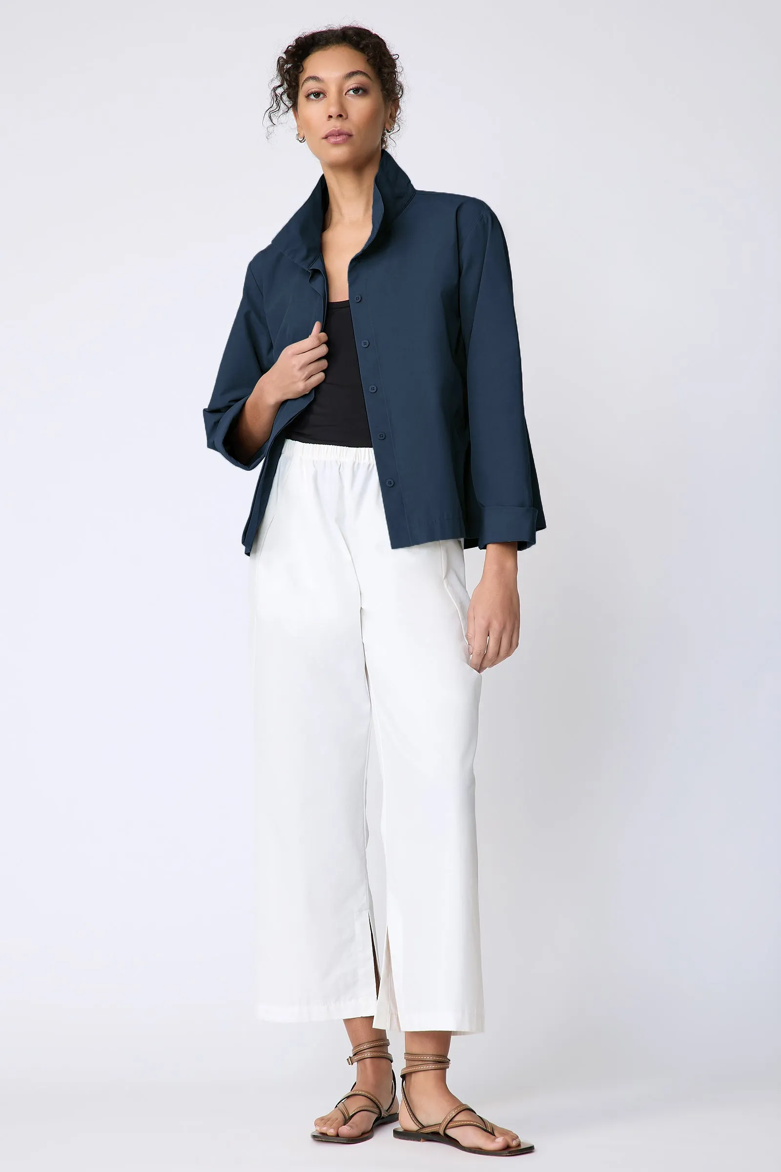 Peggy Shirt Jacket - Summer Navy Broadcloth