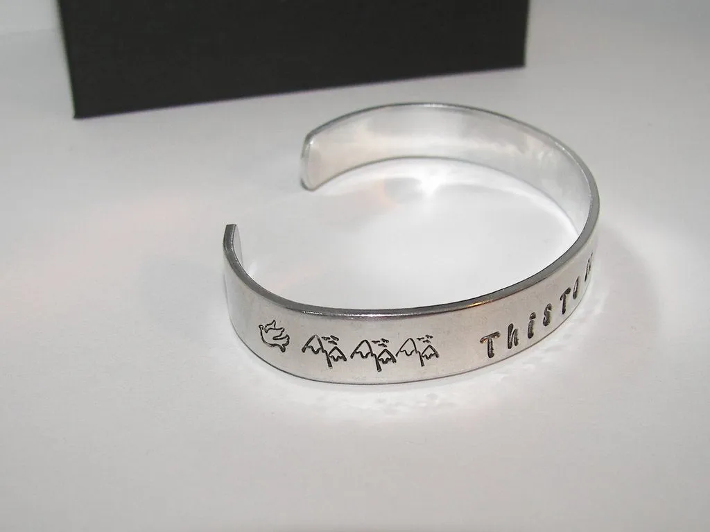 personalized This too shall pass custom hand stamped cuff bracelet, personalized mom jewelry