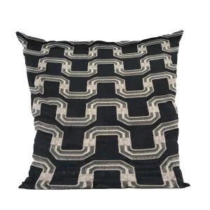 Plutus Black Beige Timeless Twist Chevron Luxury Throw Pillow