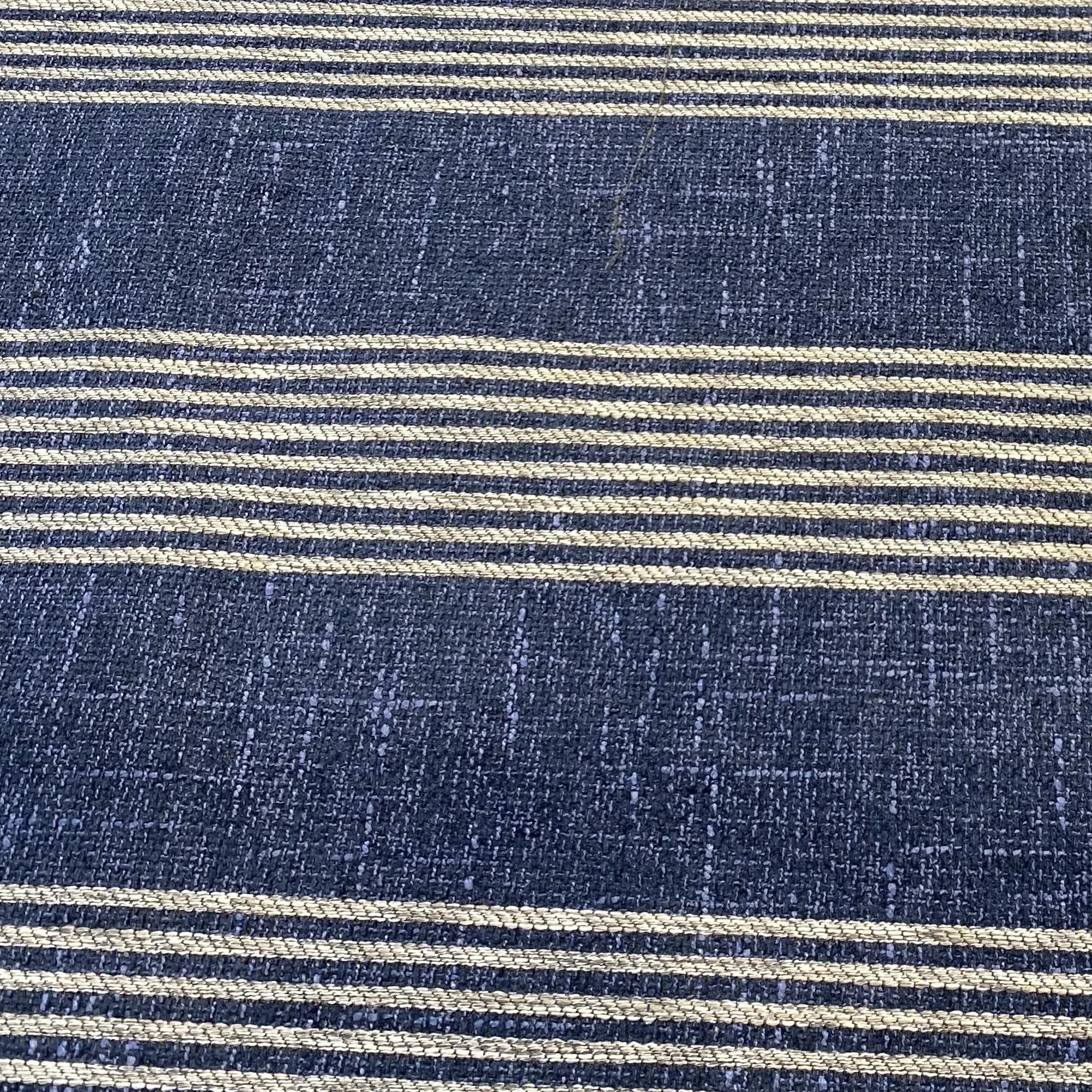 Plutus Blue Beige Skyline Stripes Stripe Luxury Throw Pillow