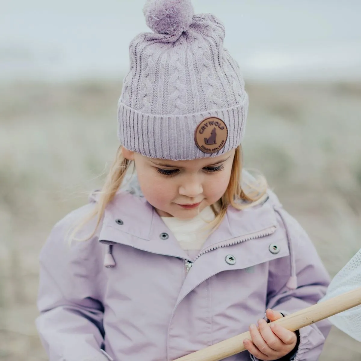 Pom Pom Beanie Lilac