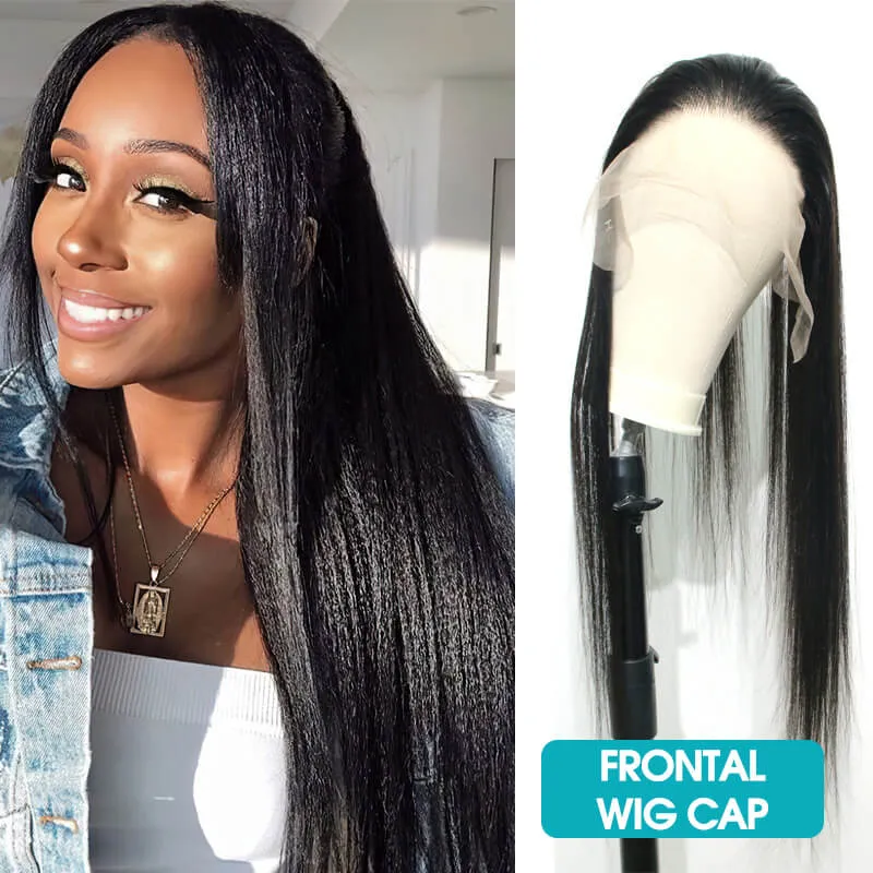 Professional Sewing In Lace Front Wig Cap with Hair Bundles 10A Top Grade Straight Virgin Hair