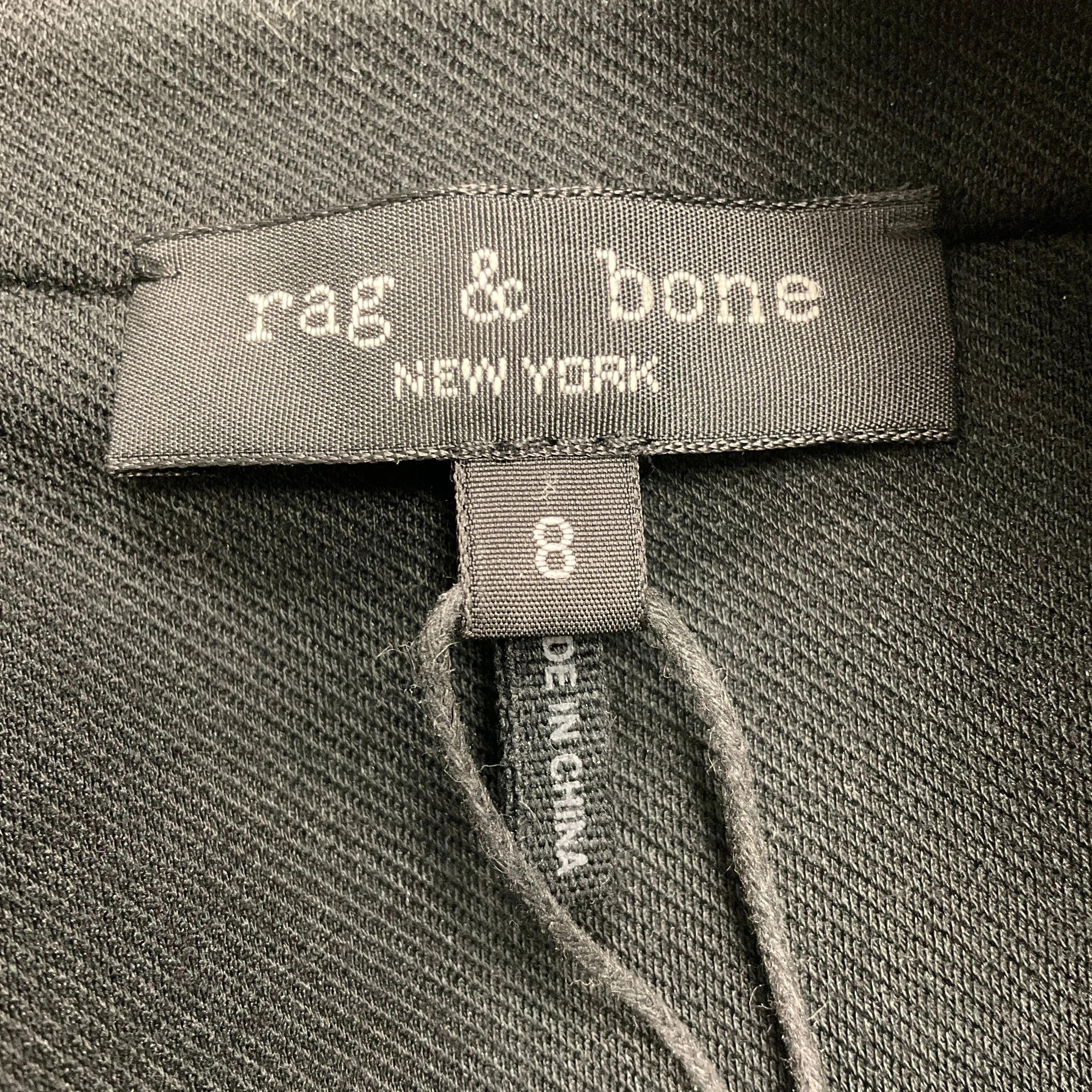 Rag & Bone Black Lucy Ponte Twill Blazer
