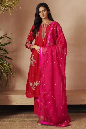 RED KURTA SET