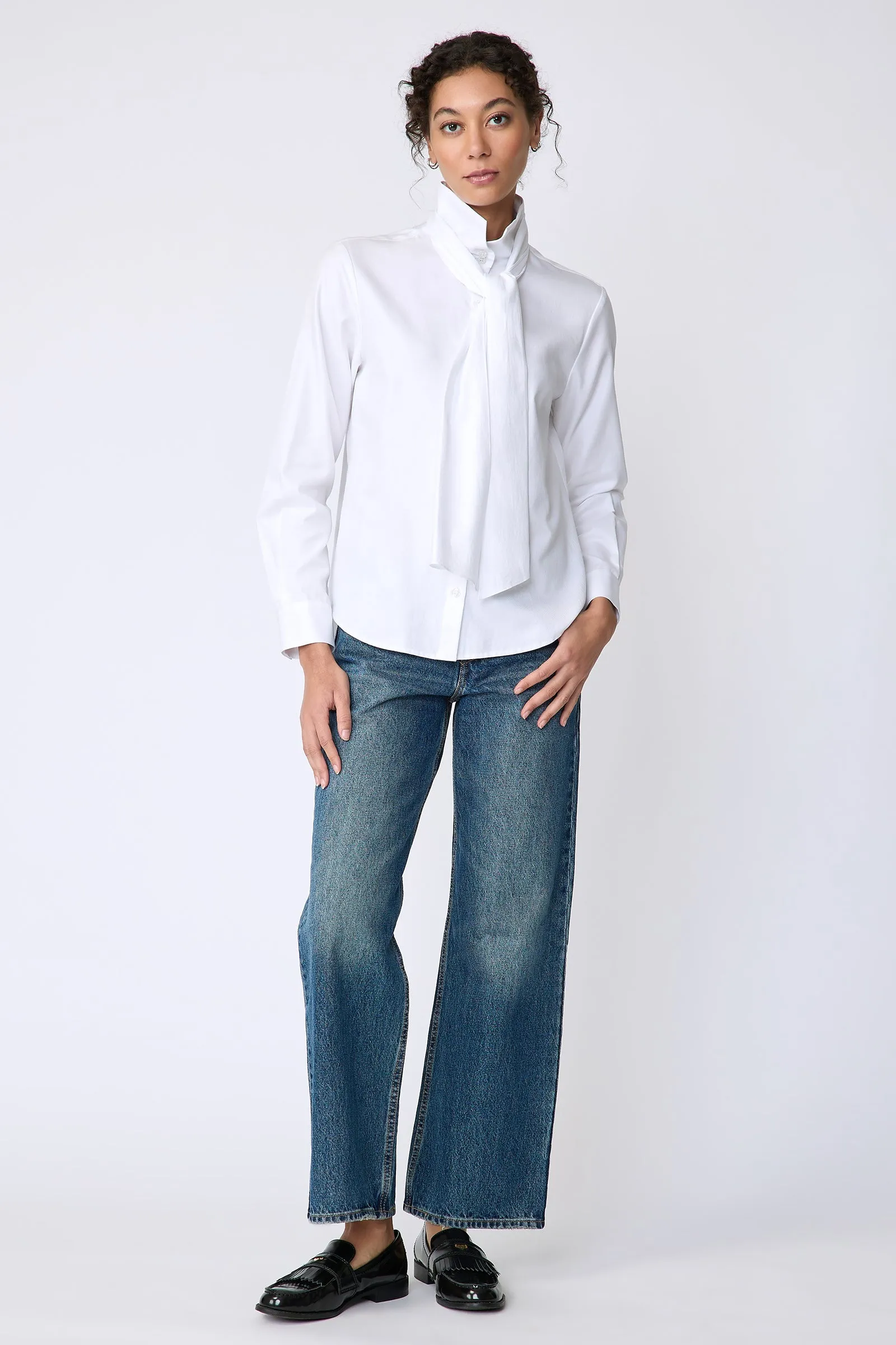 Regency Blouse - White Twill