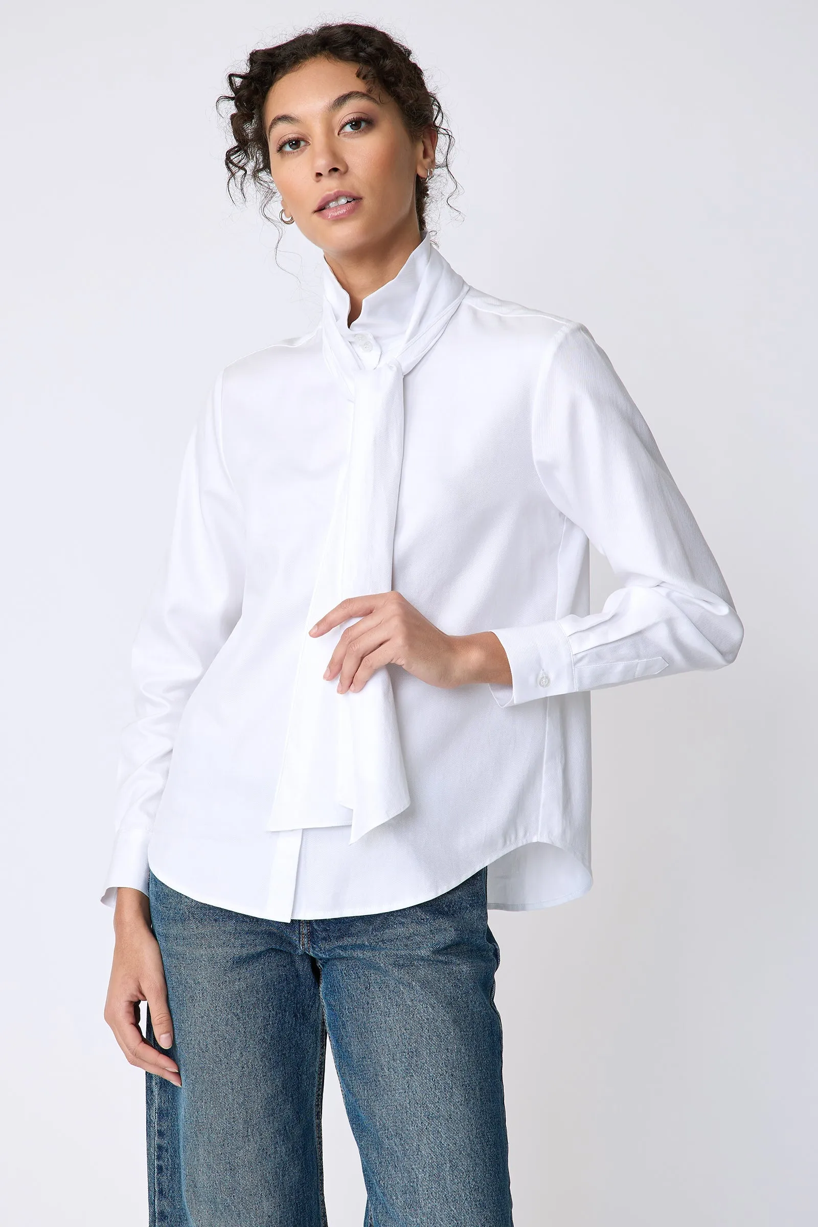 Regency Blouse - White Twill