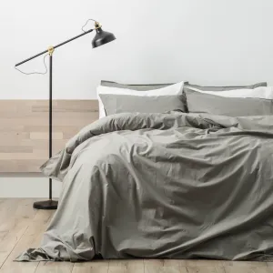 Renee Taylor Lorimer 300TC Stone washed Quilt Cover Set - Moon Mist
