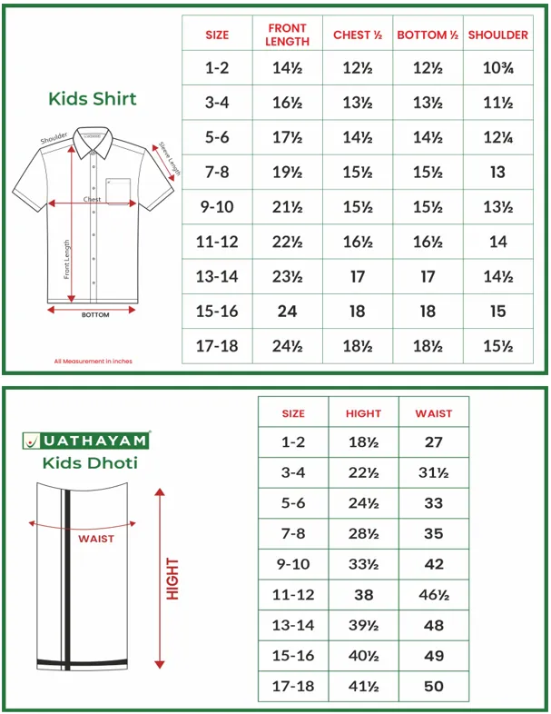Rising Star - Olive Green Matching Fixit Dhoti and Shirt 2 in 1 Set For Kids | Uathayam