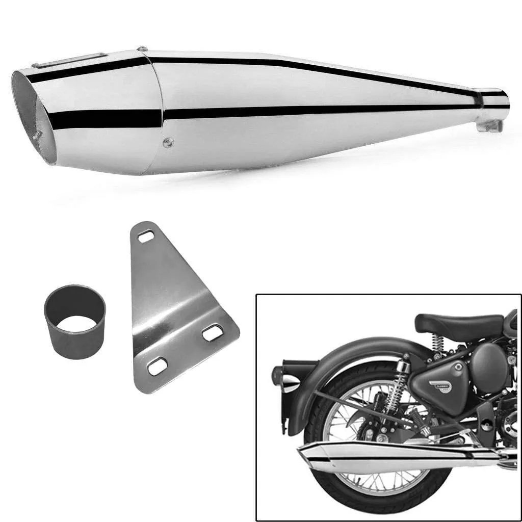 R.J.VON Premium Dolphin Muffler  Silencer for Royal Enfield