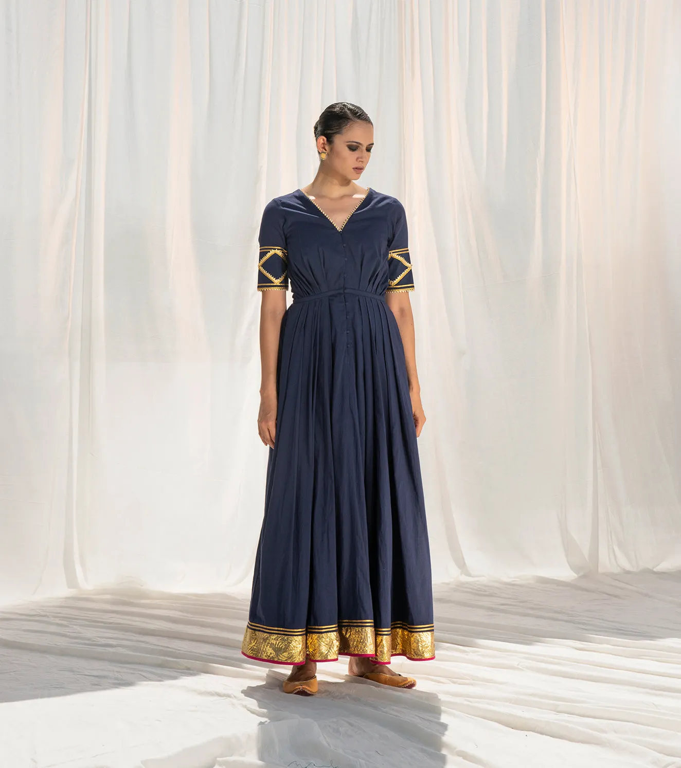 Rohma Pleated Long Dress