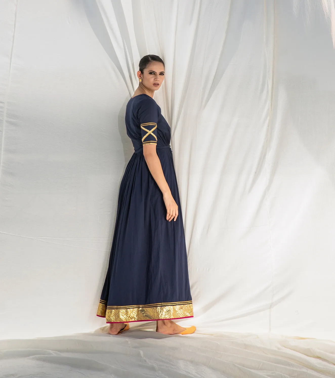 Rohma Pleated Long Dress