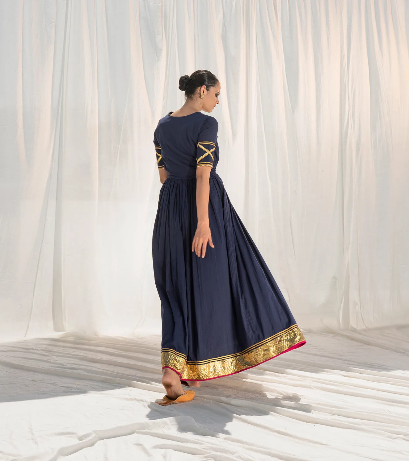 Rohma Pleated Long Dress