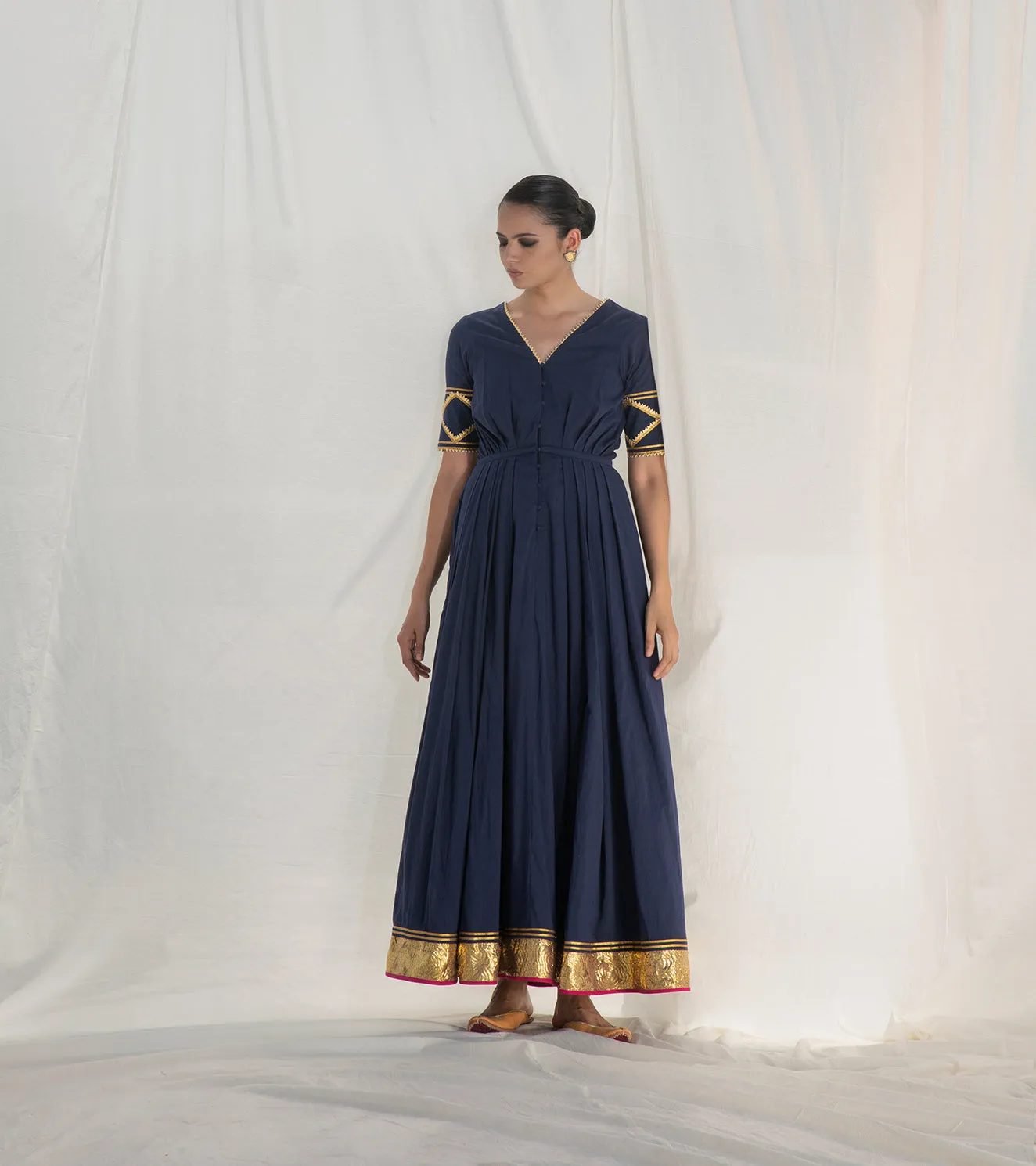 Rohma Pleated Long Dress