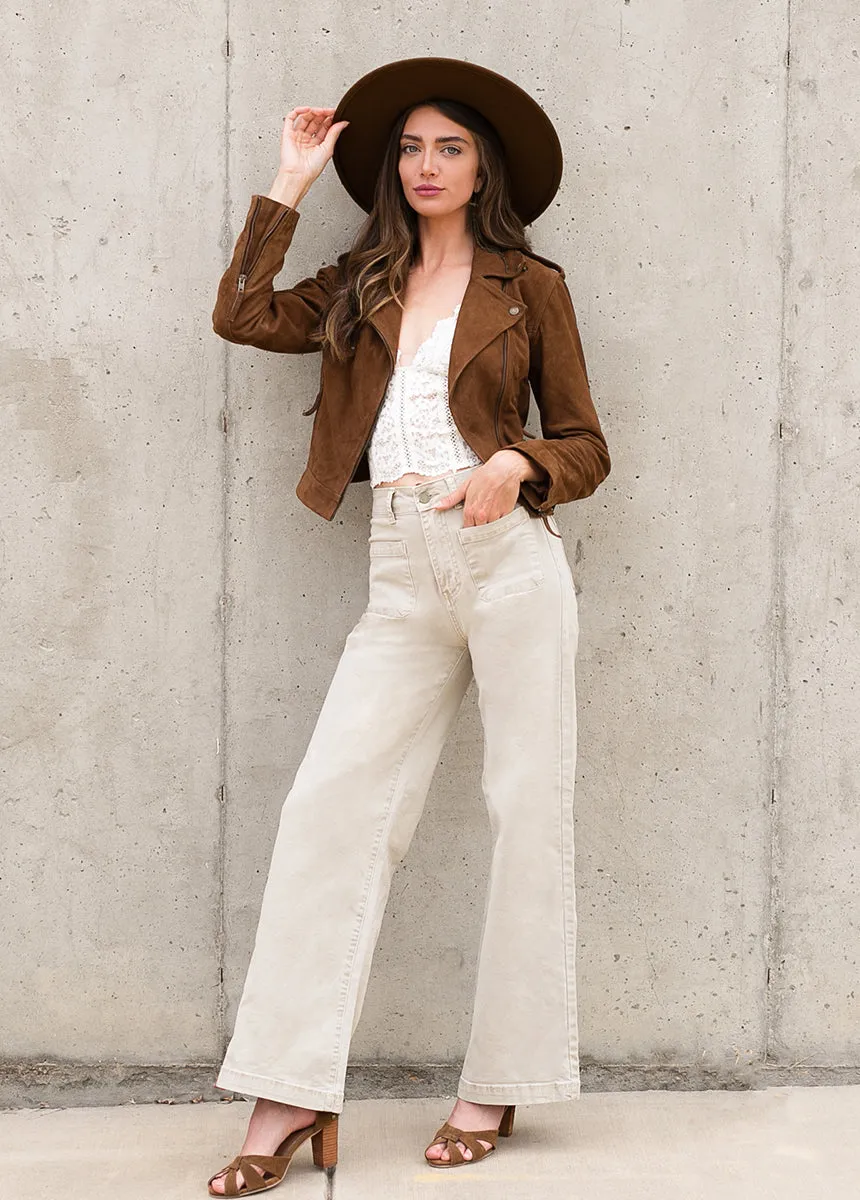Roxana Leather Jacket in Nutmeg