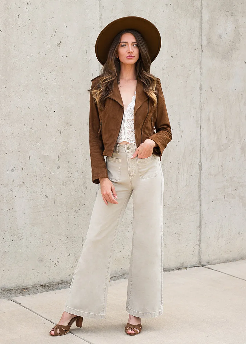 Roxana Leather Jacket in Nutmeg