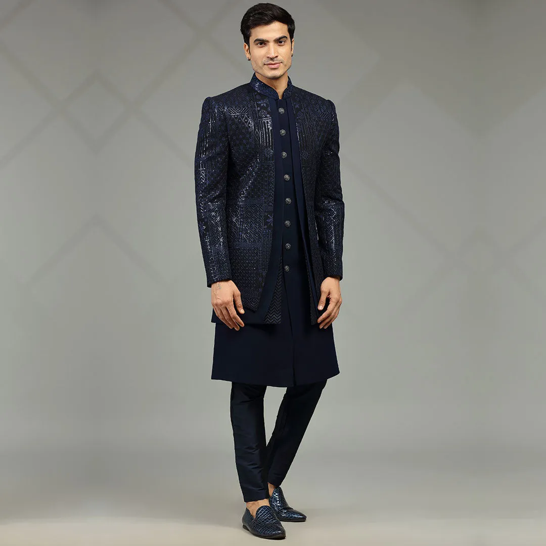 Royal Blue Indowestern Ensemble for Men